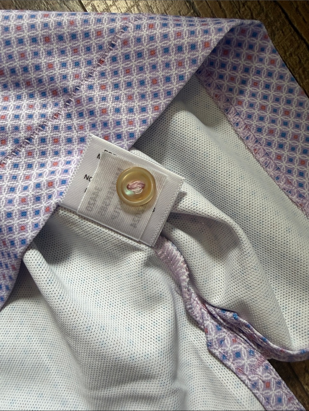 Peter Millar Lavender Micro-Print Polo Shirt - Picture 7 of 9
